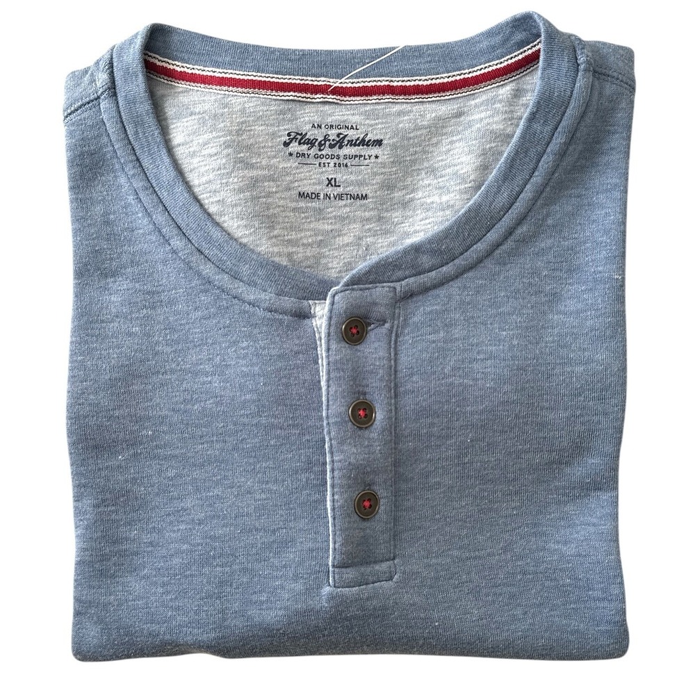 Flag & Anthem Henley Shirt Stretch Comfort Long Sleeve Casual Button XL | $39.50 - Picture 2 of 9